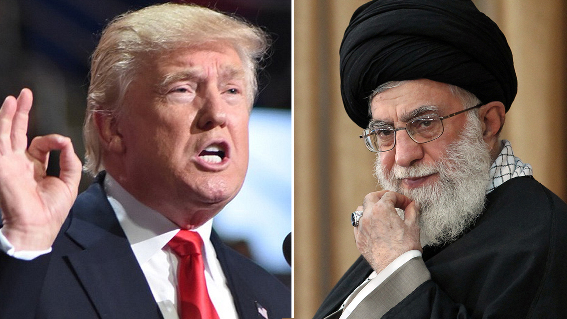 Donald Trump y el líder supremo irání Ali Khamenei