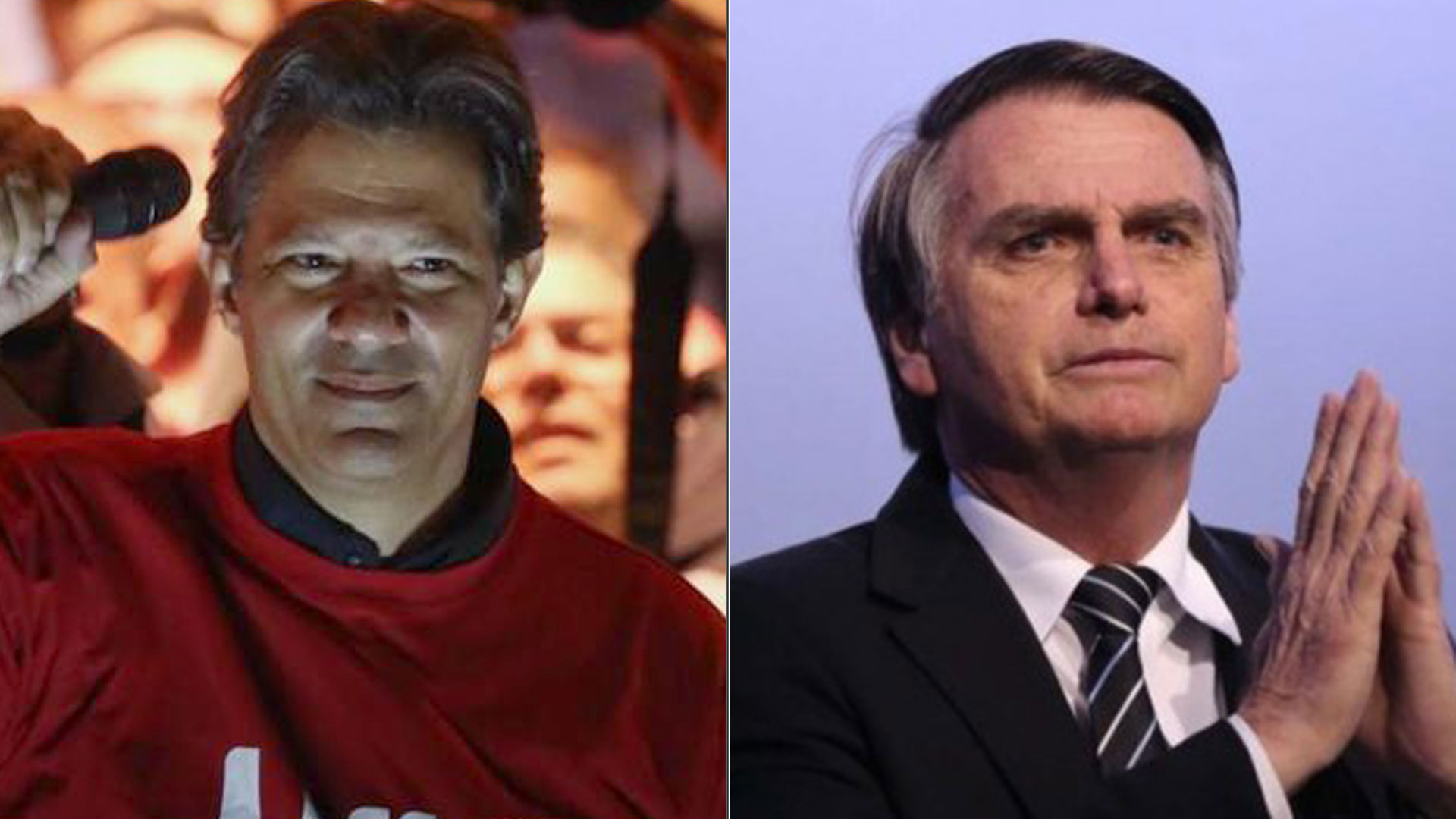 Fernando Haddad y Jair Bolsonaro