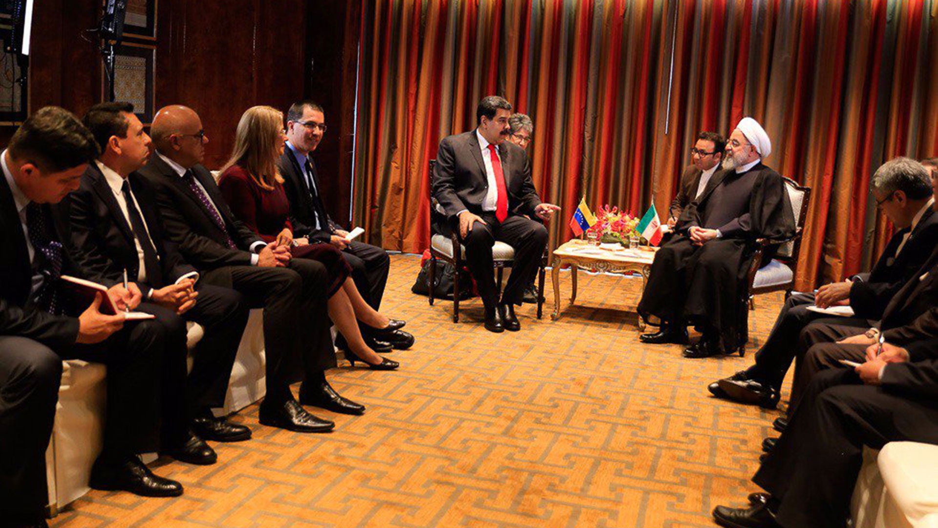Maduro se reunió con Rohani en la ONU
