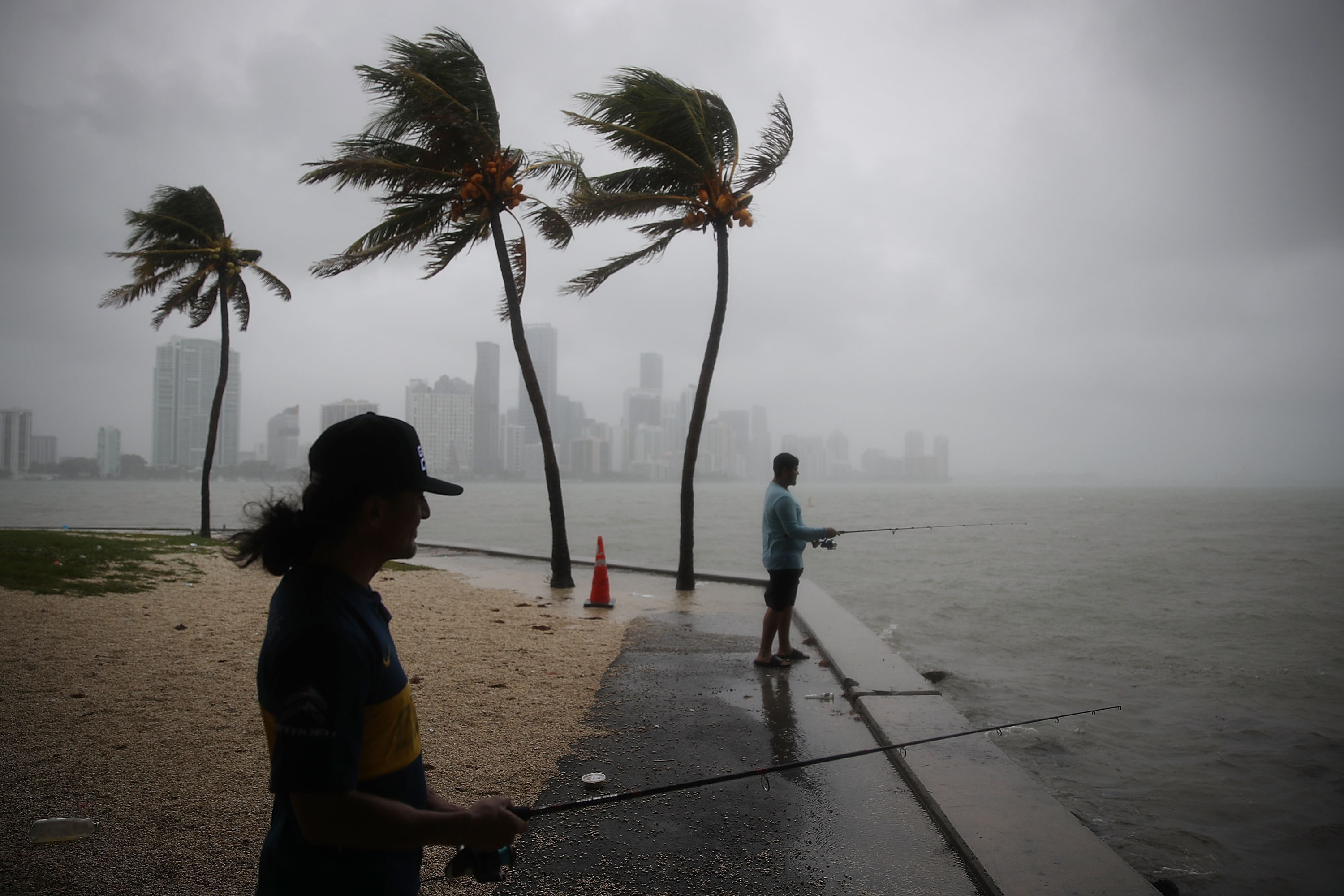 La tormenta Gordon el 3 de septiembre de 2018 en Miami, Florida (Joe Raedle/Getty Images/AFP)