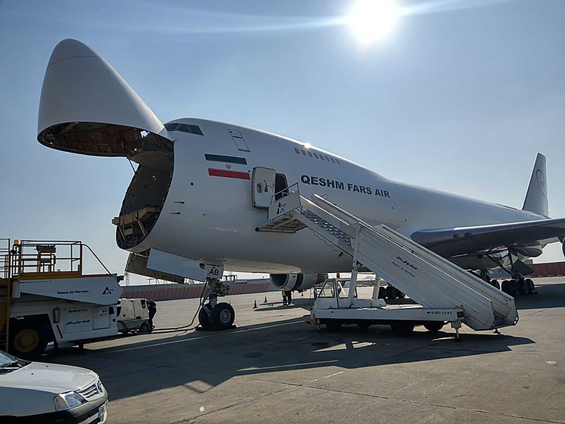 El “jumbo” Boeing 747 utilizado por Irán para llevar armas