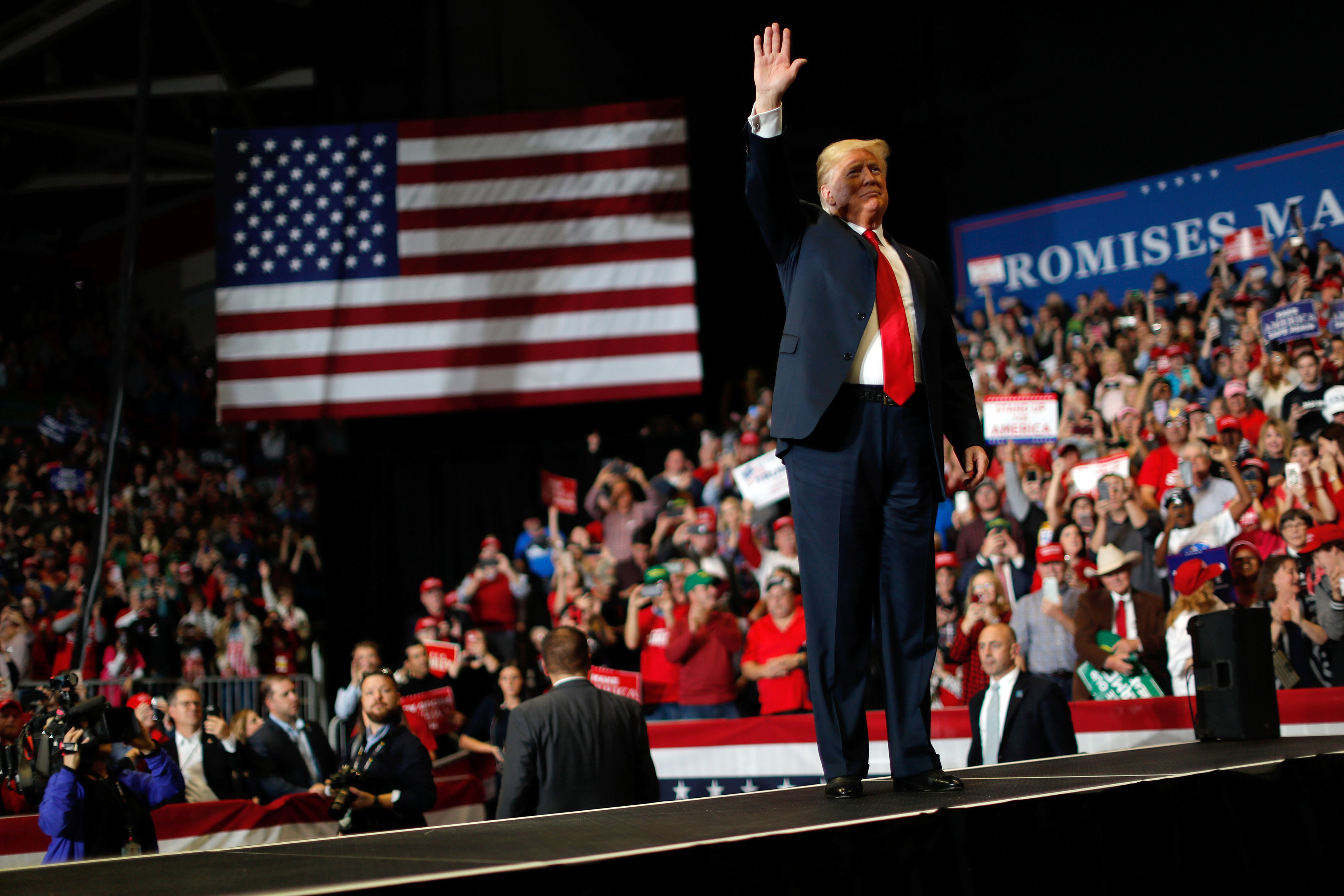 Donald Trump durante un acto de campaña en Cape Girardeau, Missouri (REUTERS/Carlos Barria)