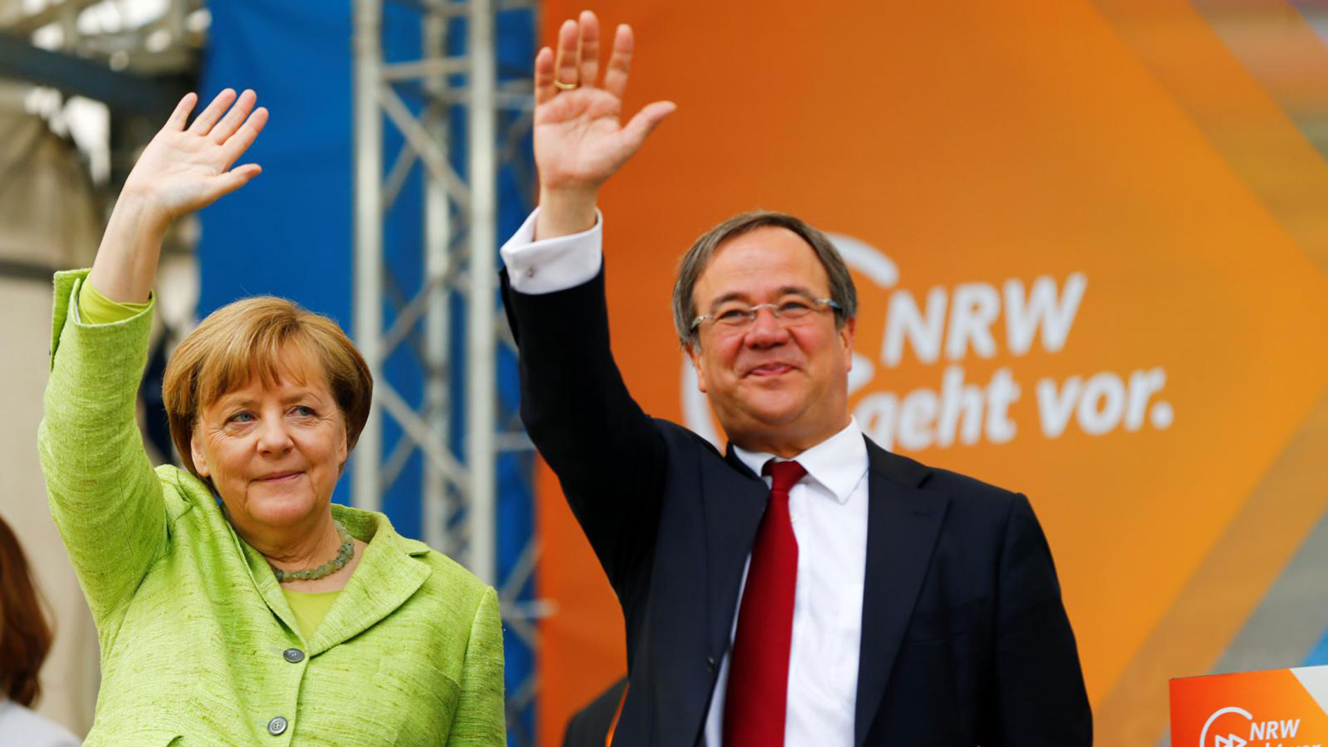Angela Merkel y Armin Laschet (Reuters)