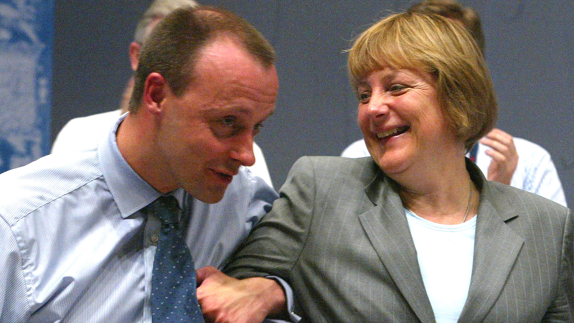 Friedrich Merz y Angela Merkel años atrás (Reuters)