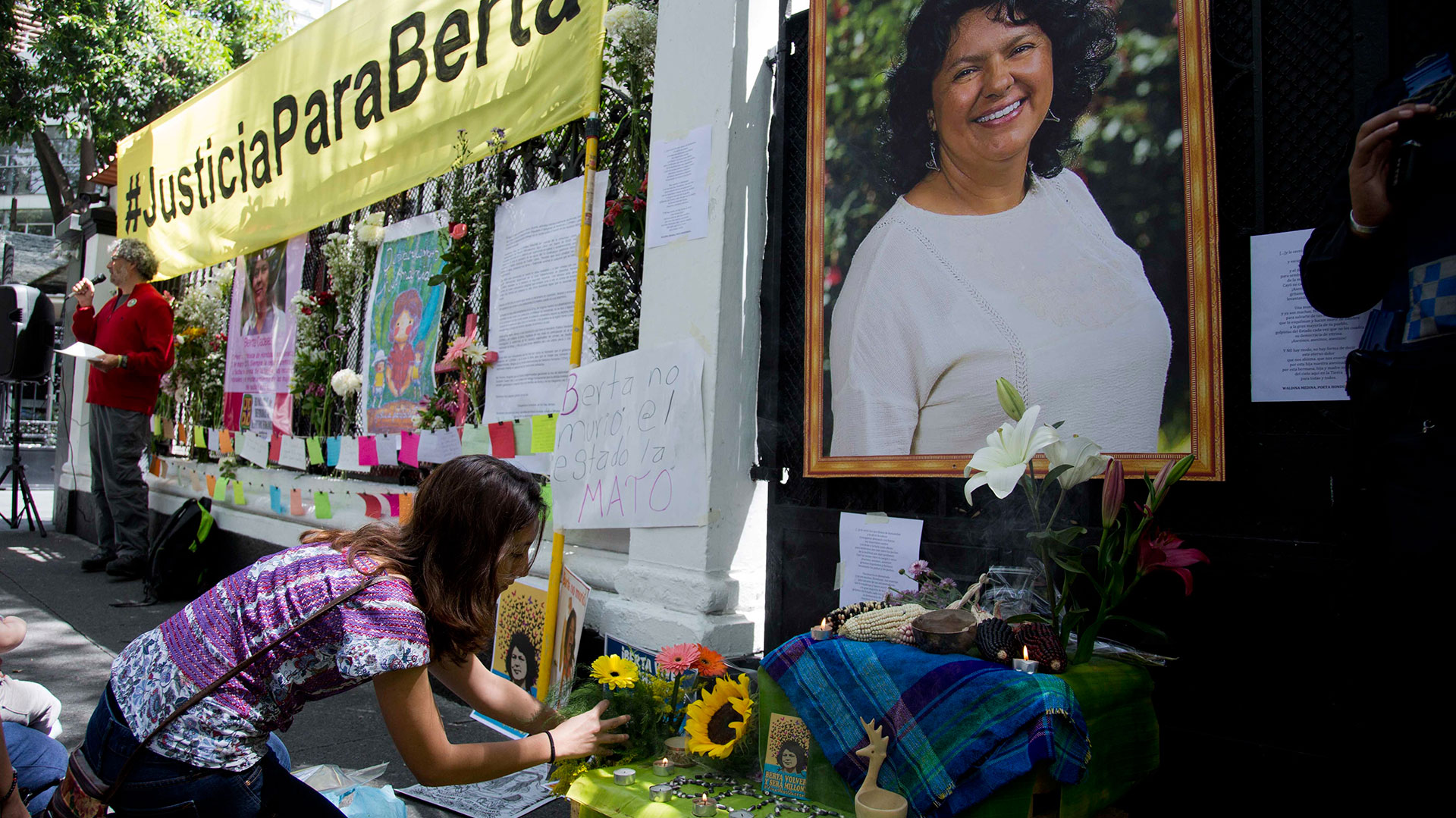 Homenaje a Berta Cáceres (Imagen de archivo / AP)
