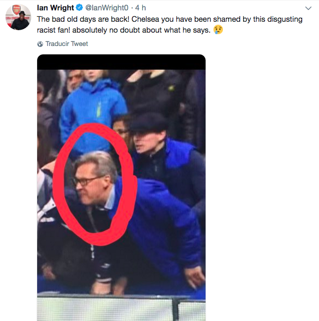 Ian Wright condenó los insultos y pidió al Chelsea que esclarezca el caso (Foto: Twitter Ian Wright)