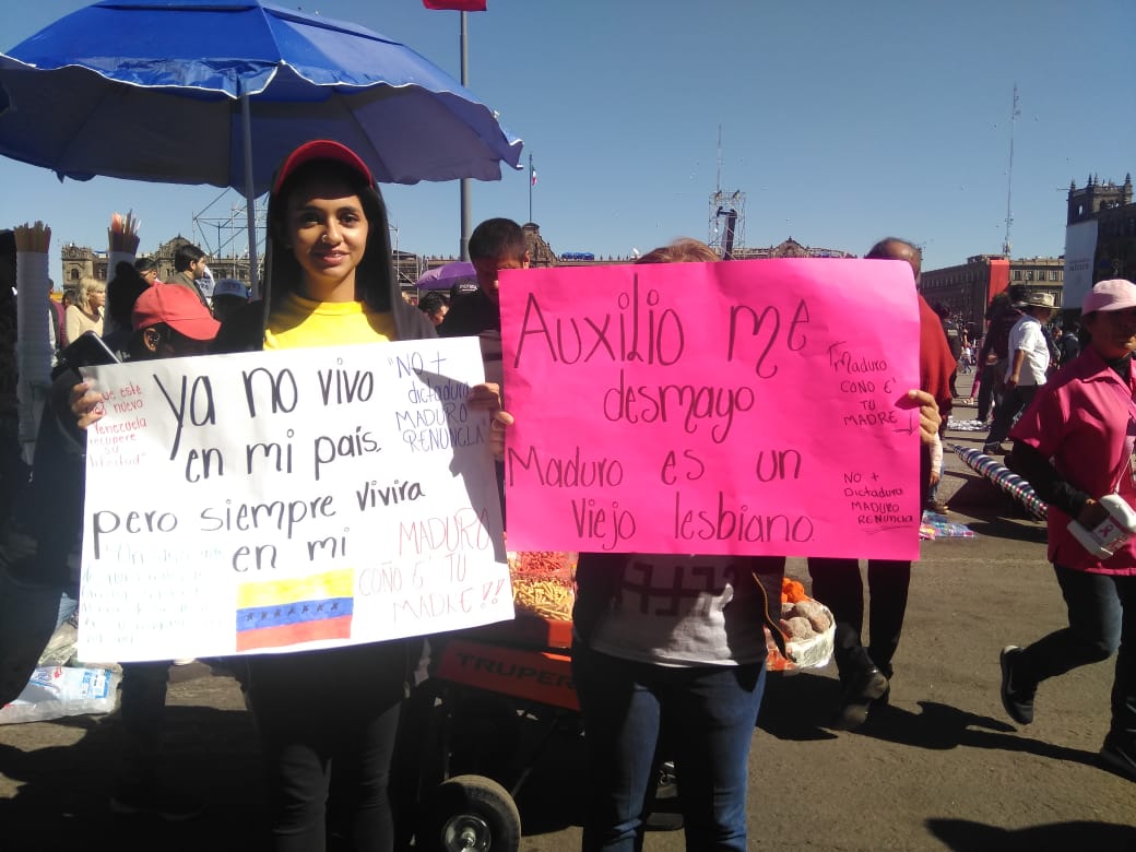 Hay personas que están a favor y en contra de la llegada de Maduro en México (Foto Infobae)