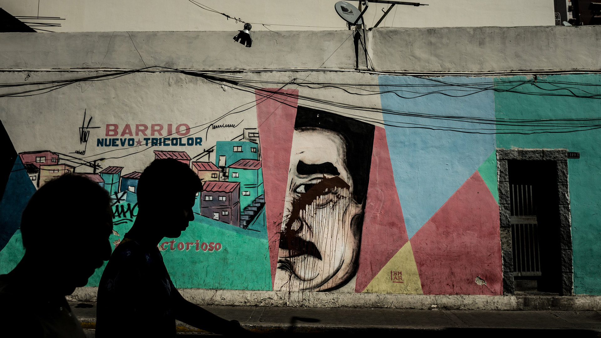 Un mural del presidente Nicolás Maduro en Caracas, Venezuela (Meridith Kohut / The New York Times)