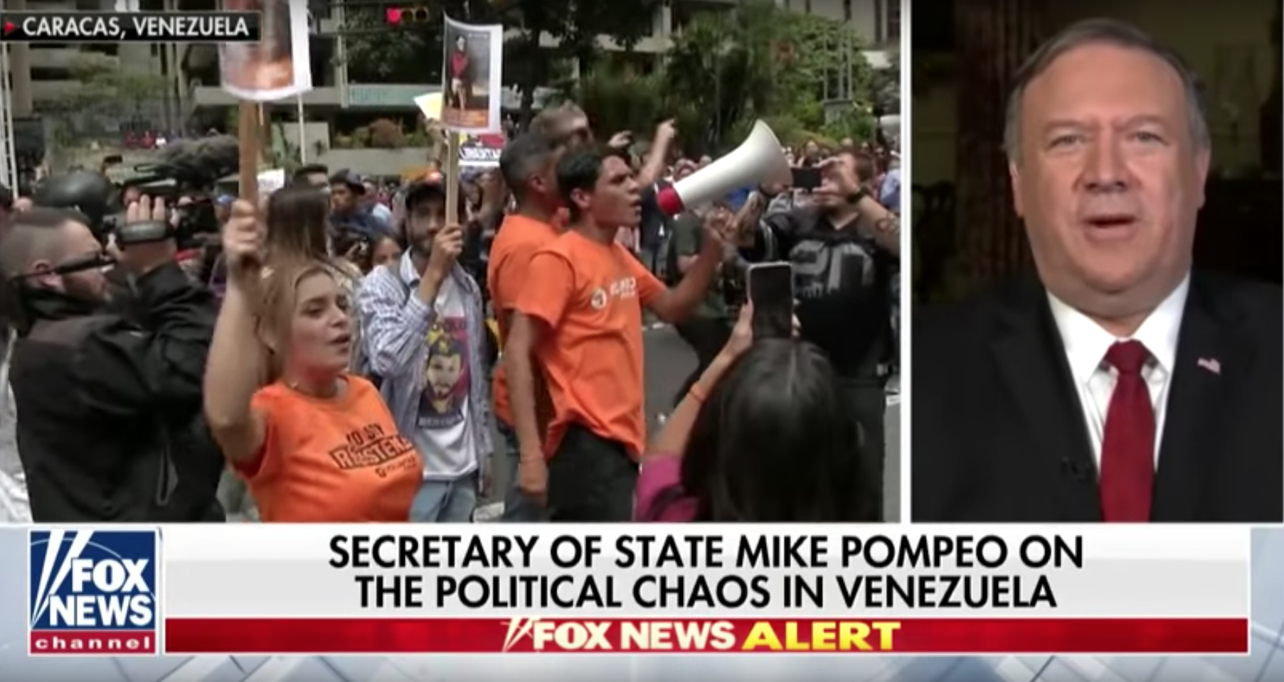 Fox News presentó en el programa de Sean Hannity al secretario de Estado de EEUU Mike Pompeo.
