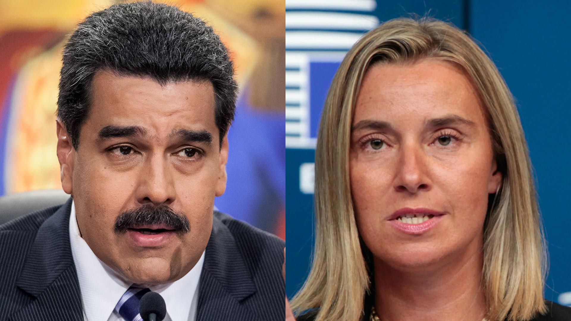 Nicolás Maduro y Federica Mogherini