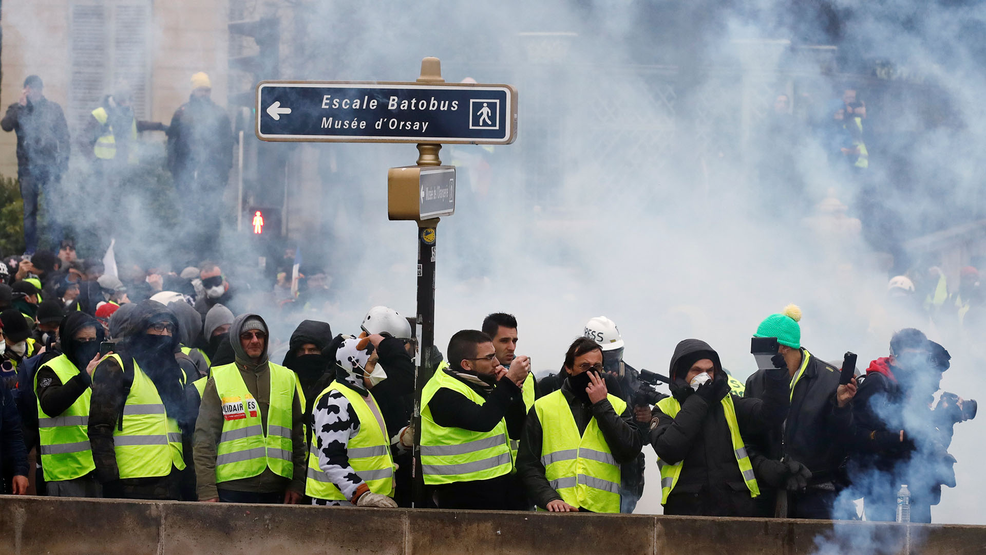 Manifestación en París de los chalecos amarillos (Reuters)