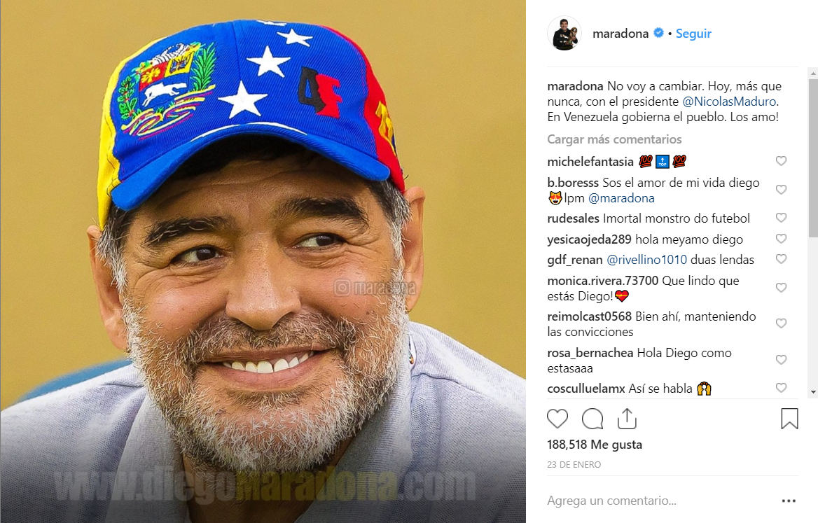 (Foto: Instagram Diego Maradona)