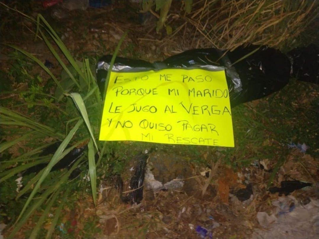 El cuerpo de la empresaria fue encontrado dentro de una bolsa negra y con un mensaje (Foto: Especial)