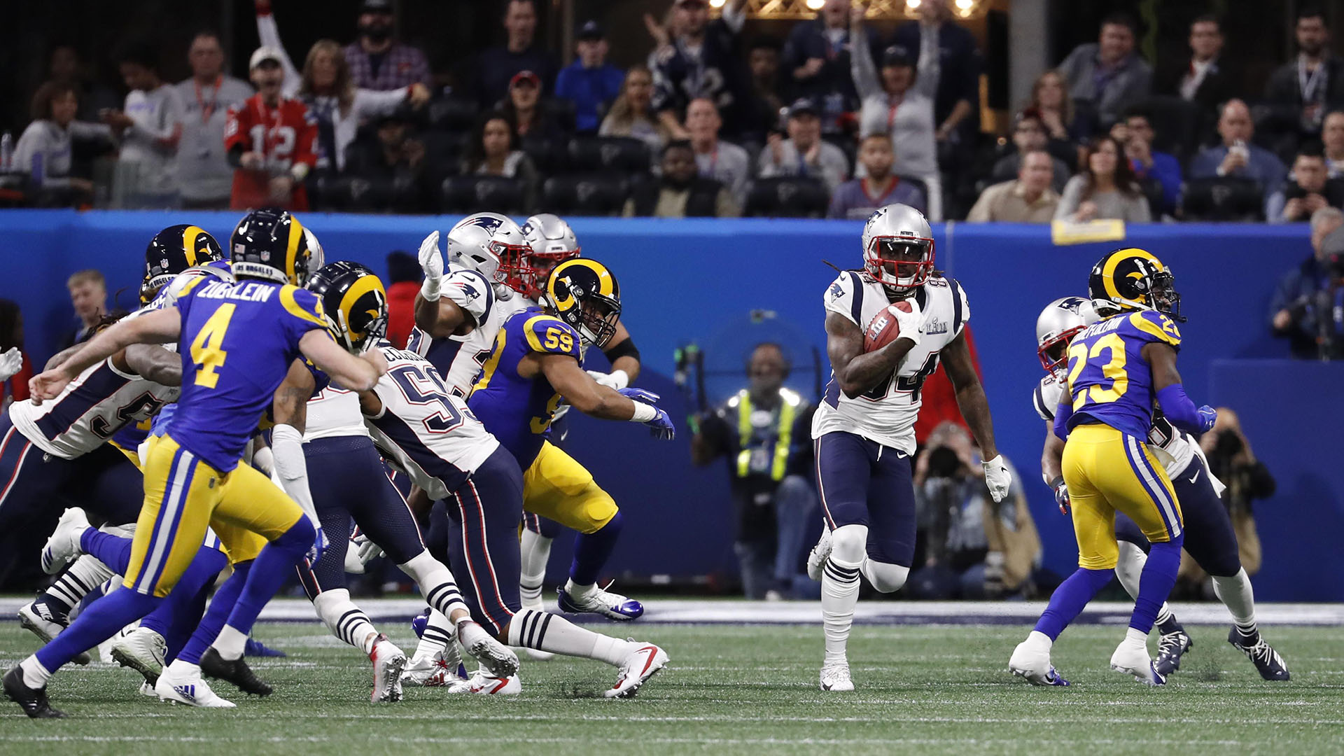 Los Patriots tuvieron las primeras chances de anotar en el primer cuarto del Super Bowl (REUTERS)
