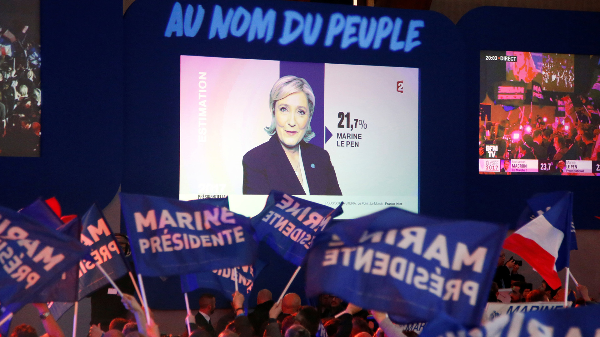 Marine Le Pen, del Frente Nacional de Francia, movimiento populista de ultraderecha (Charles Platiau/Reuters)