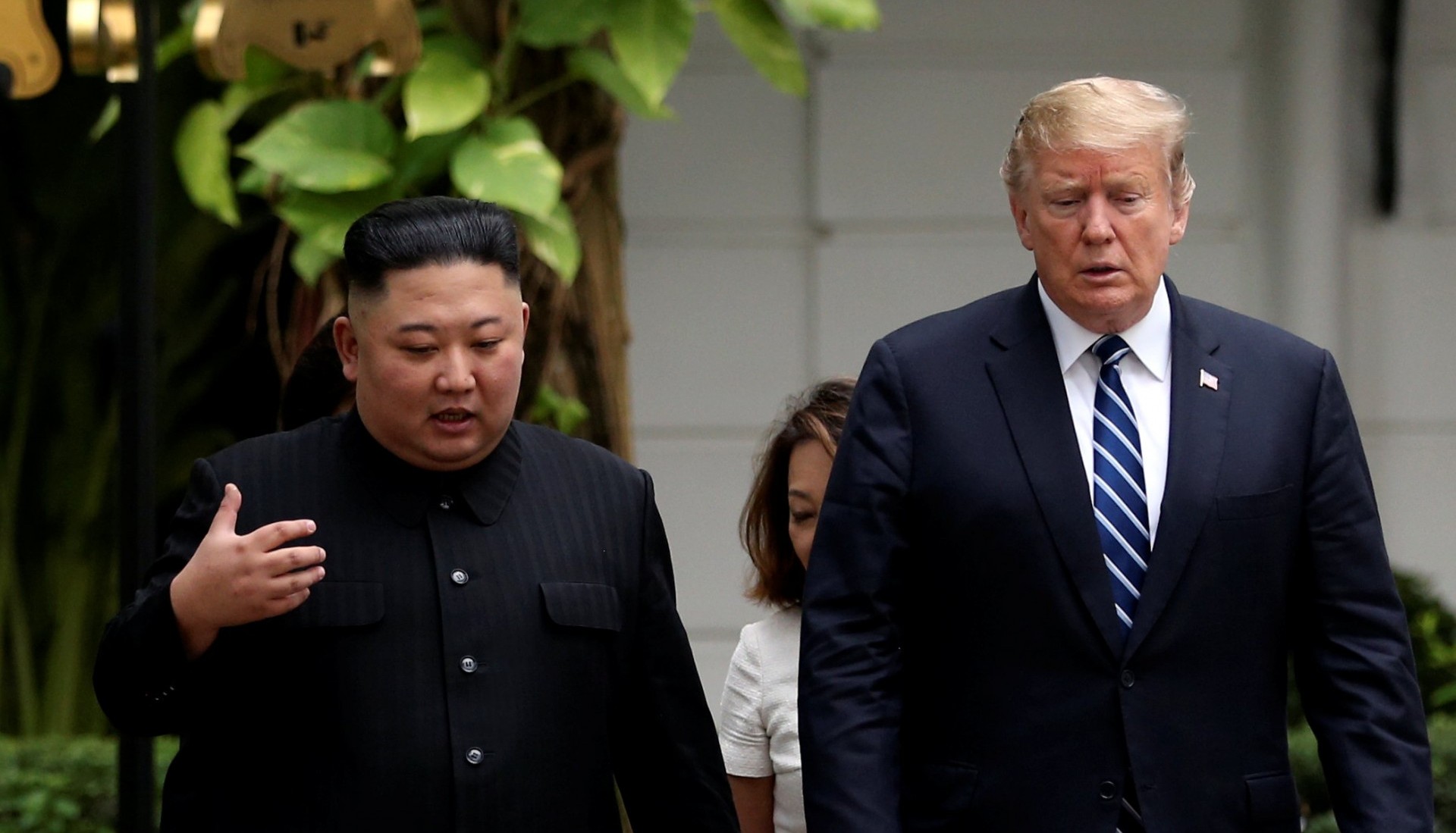 Trump y Kim durante la cumbre de Hanói (REUTERS/Leah Millis)